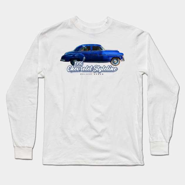 1950 Chevrolet Styleline Deluxe Sedan Long Sleeve T-Shirt by Gestalt Imagery